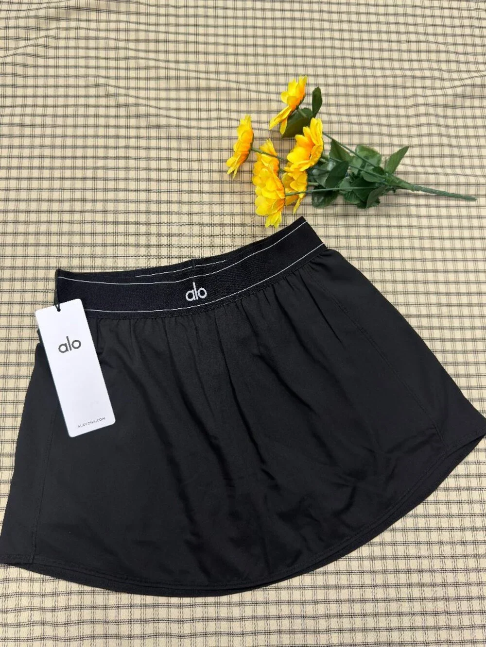 NWT🎹Alo Yoga Match Point Tennis Skirt Black⛱️